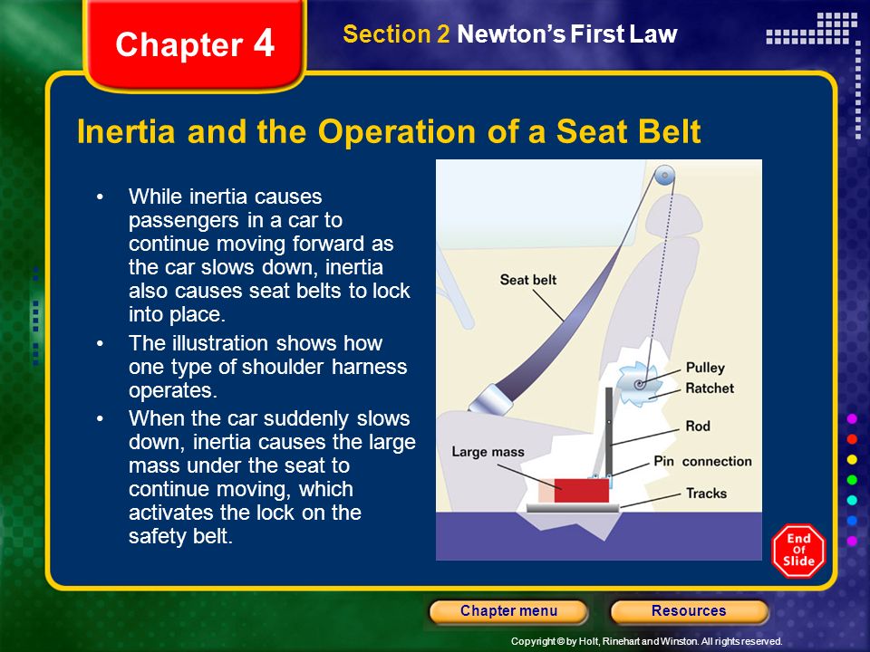 Inertia and the Operation of a Seat Belt
