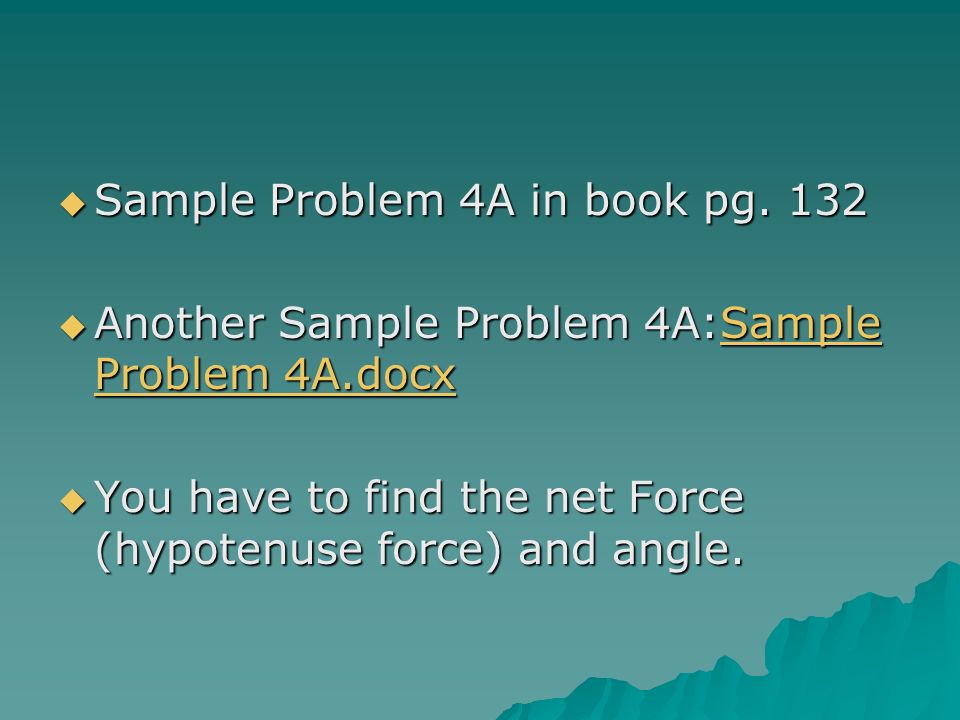 Sample Problem 4A in book pg. 132