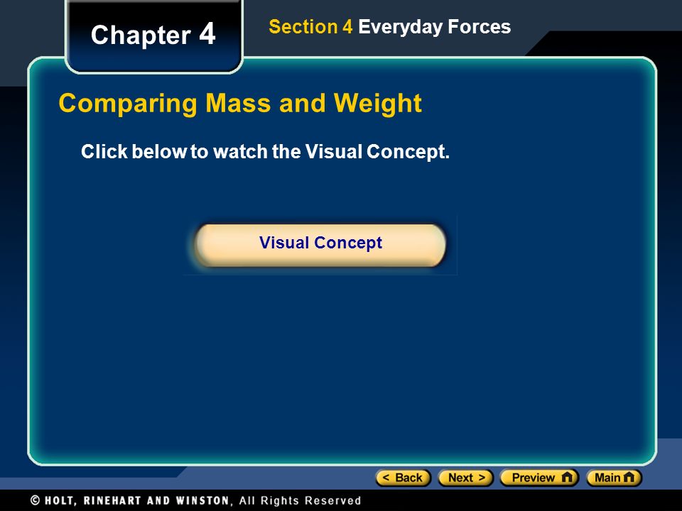 Comparing Mass and Weight
