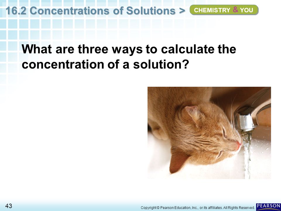 What are three ways to calculate the concentration of a solution