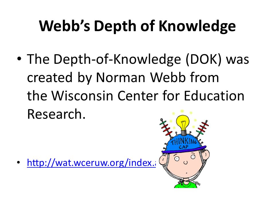 Norman Webb Depth Of Knowledge Chart