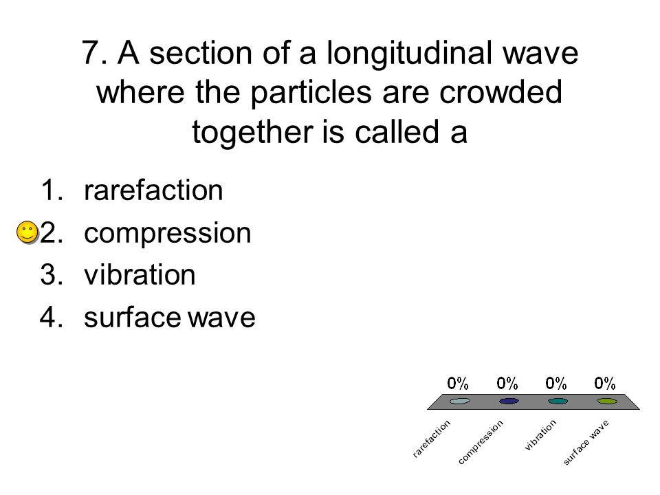 7. A section of a longitudinal wave where the particles are crowded together is called a