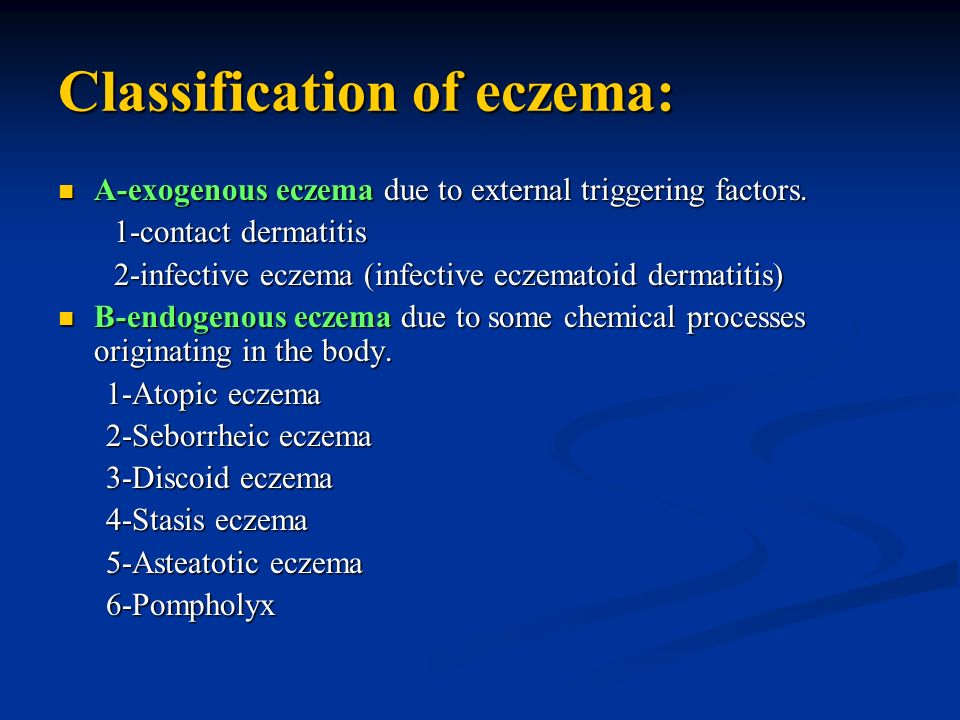 eczema endogeno)