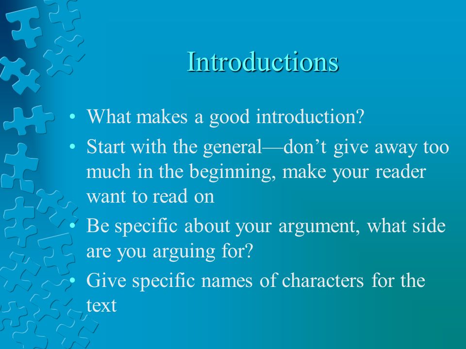 what makes a good introduction