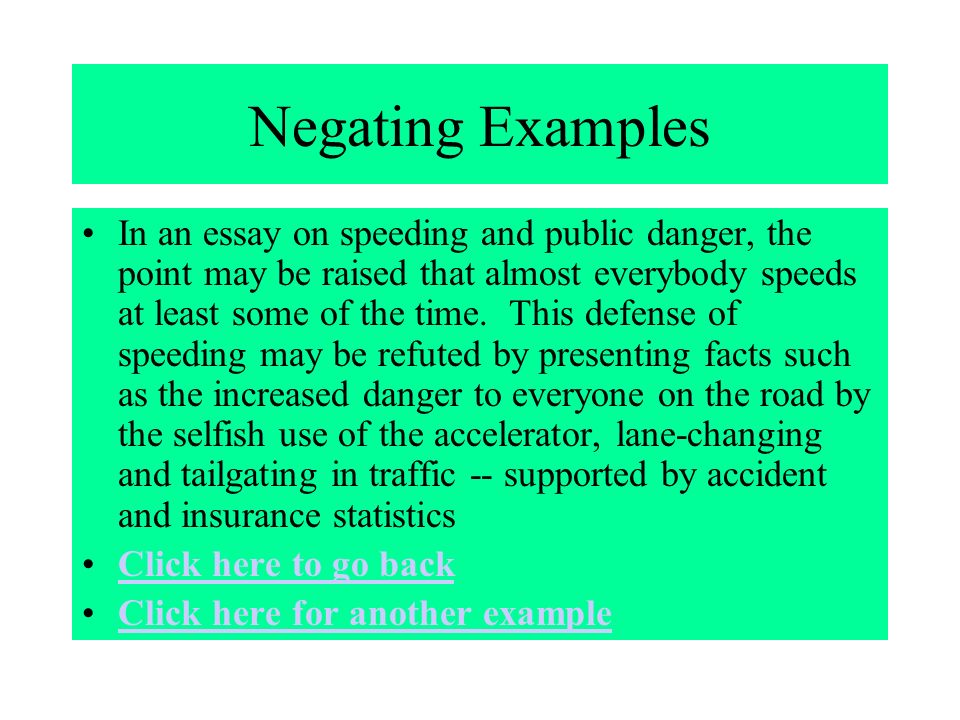 danger of speeding essay