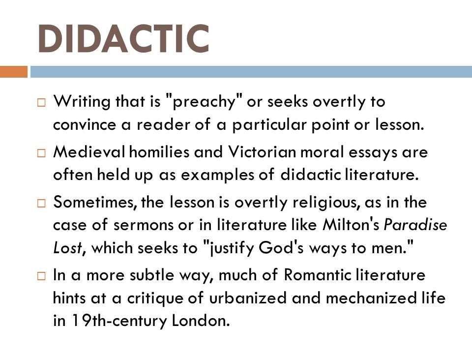 didactic essay sample