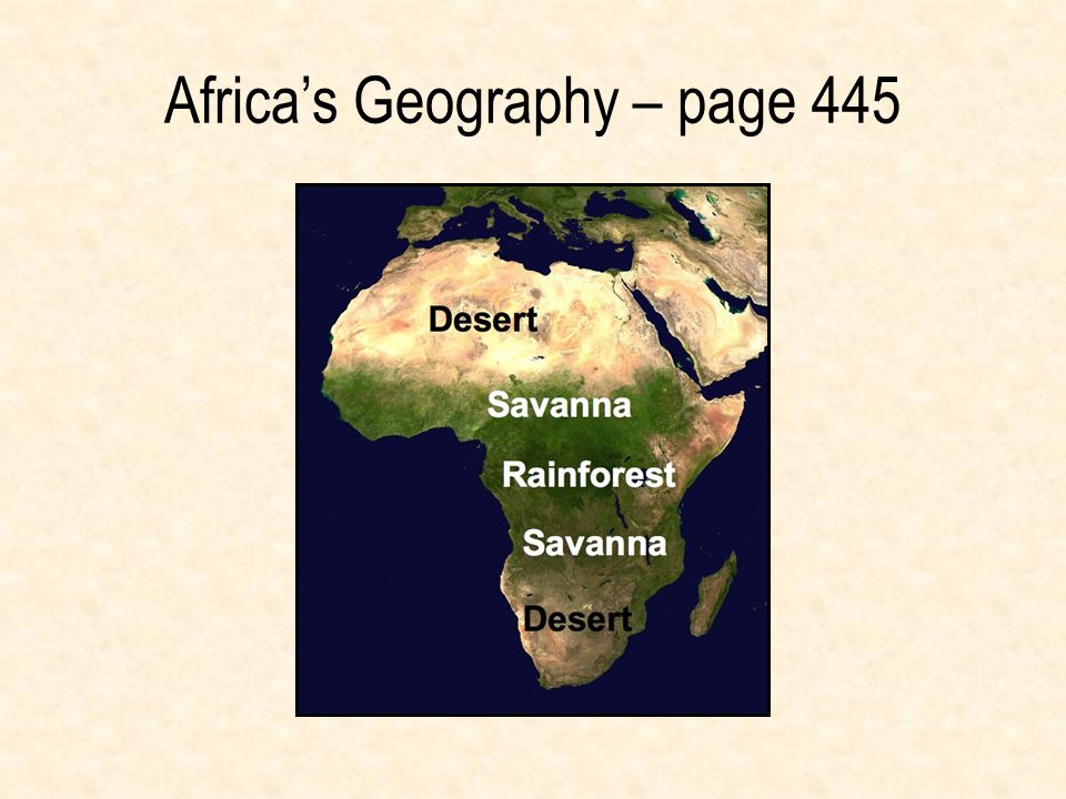 Africa’s Geography – page 445