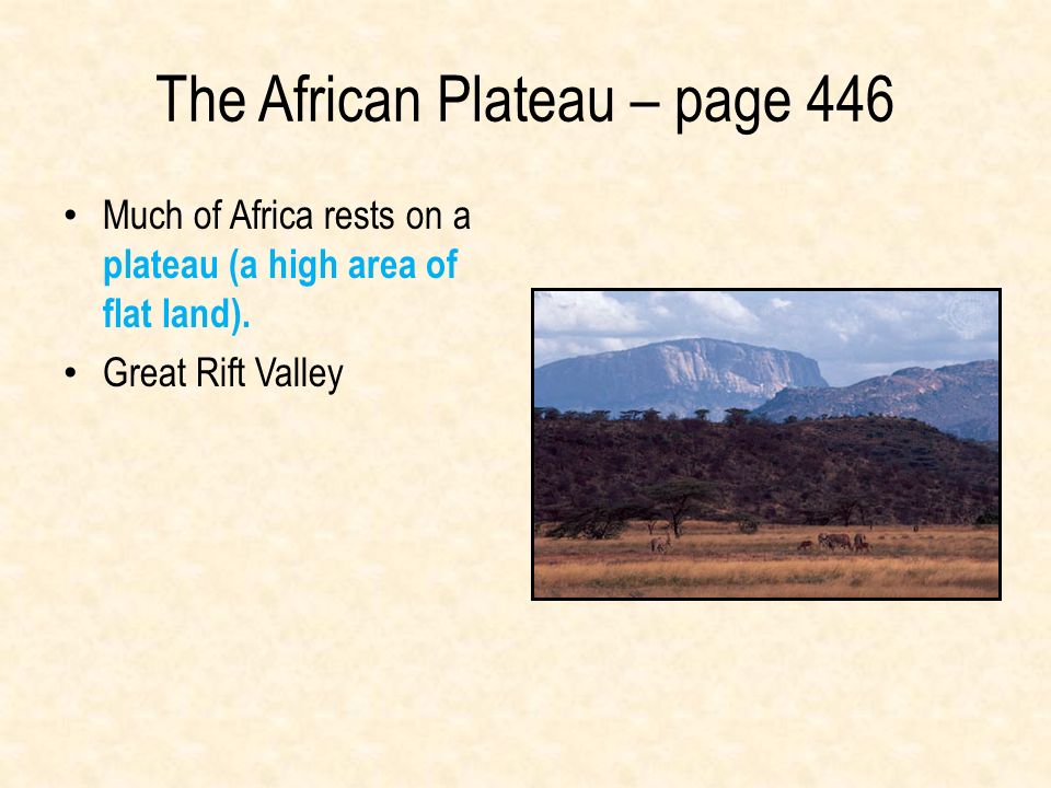 The African Plateau – page 446