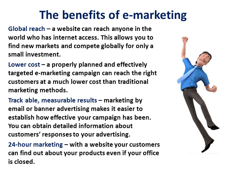 The benefits of e-marketing