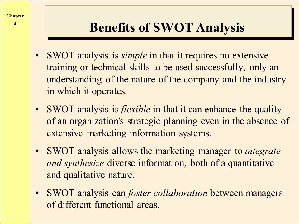 Benefits of SWOT Analysis