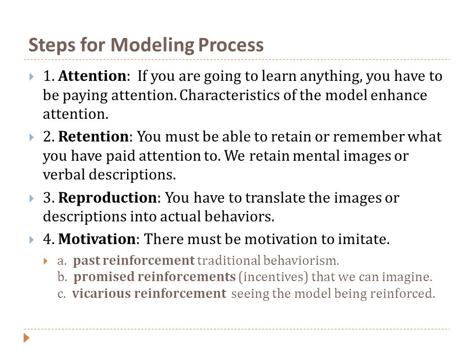 Steps for Modeling Process