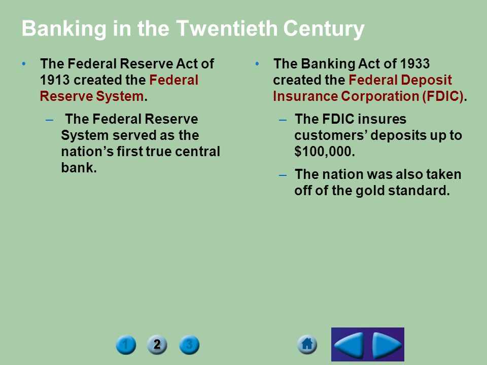 Banking in the Twentieth Century