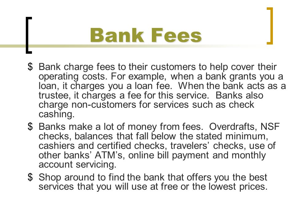 Bank Fees