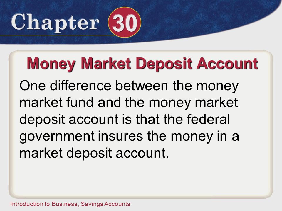 Money Market Deposit Account