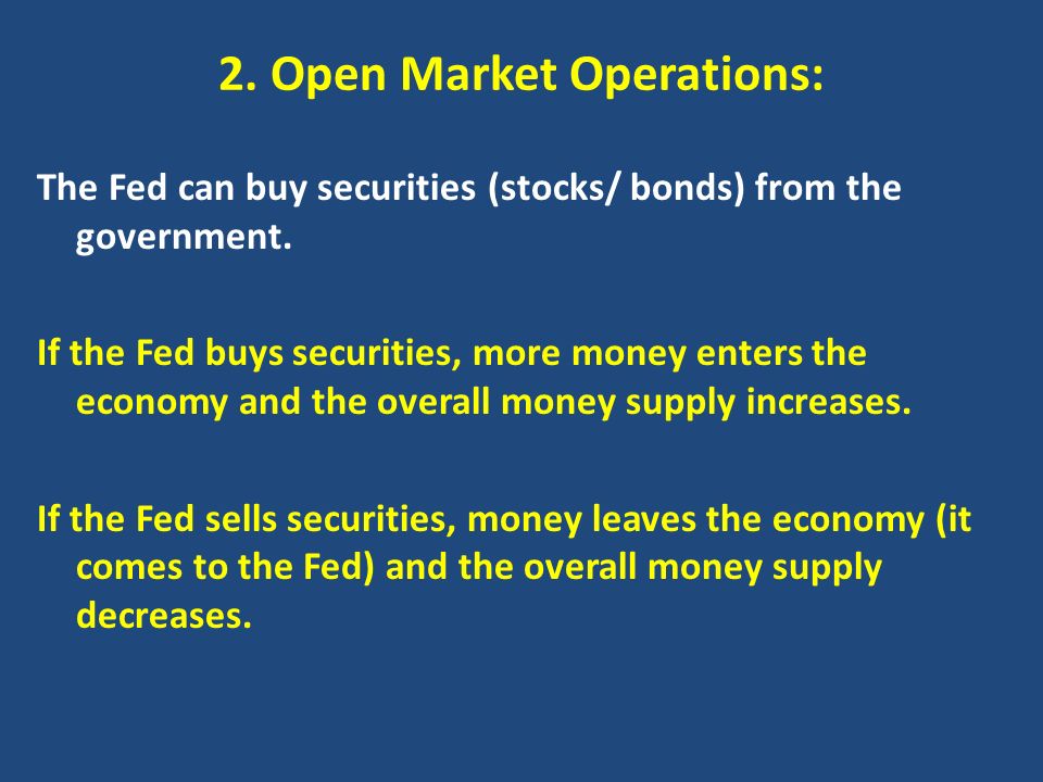 2. Open Market Operations: