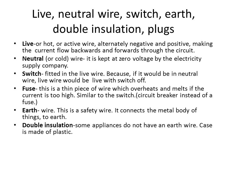 What are the Differences between Live, Earth, and Neutral Wire?