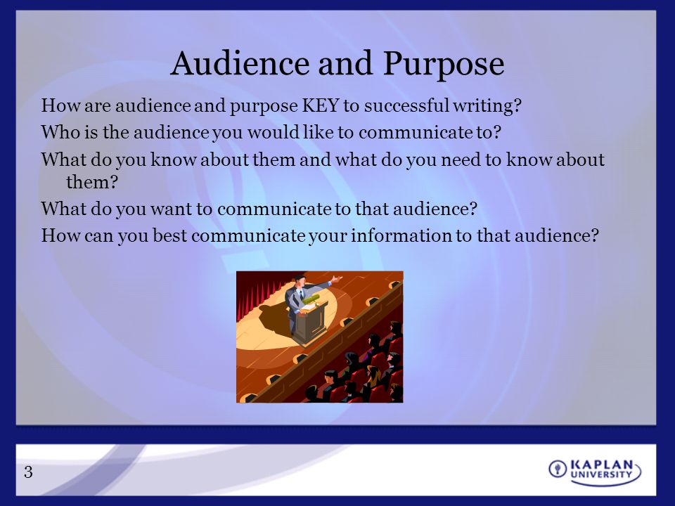 Audience and Purpose