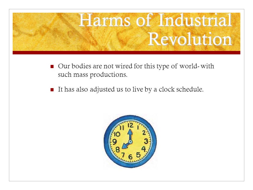 Harms of Industrial Revolution
