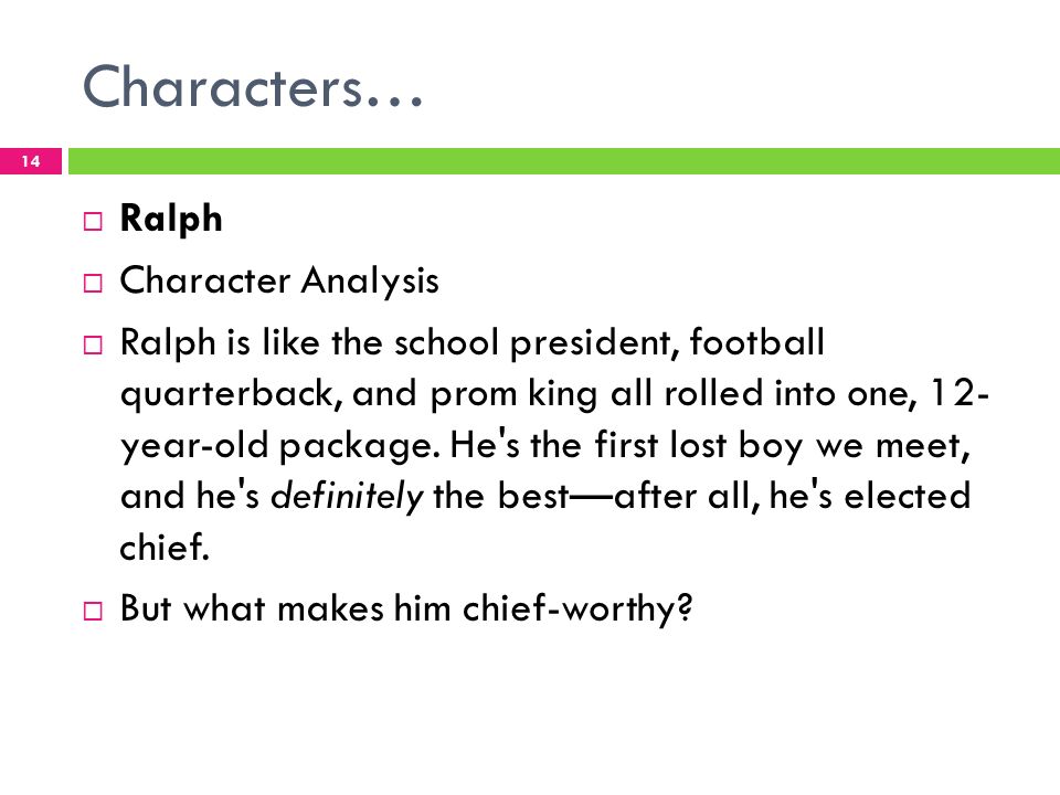 The Character of Ralph in Lord Of The Flies  GCSE English  Marked by  Teacherscom