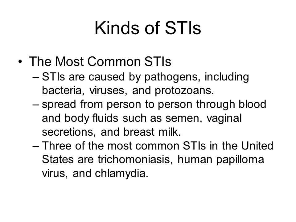 Kinds of STIs The Most Common STIs