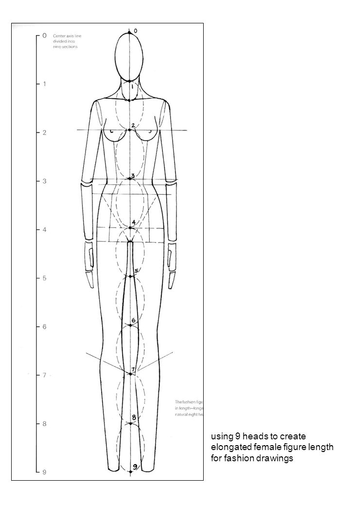 Female figure for fashion drawings Female figure for fashion drawings