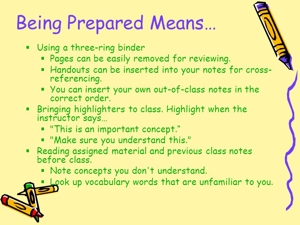 What Does It Mean To Be Prepared For Class? - Youtube