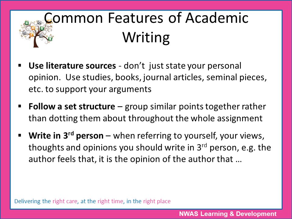 4 features of academic writing style