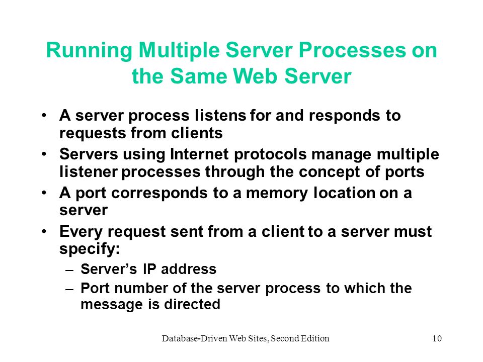 Running Multiple Server Processes on the Same Web Server
