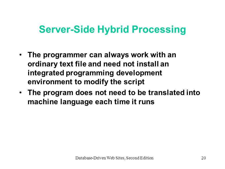 Server-Side Hybrid Processing