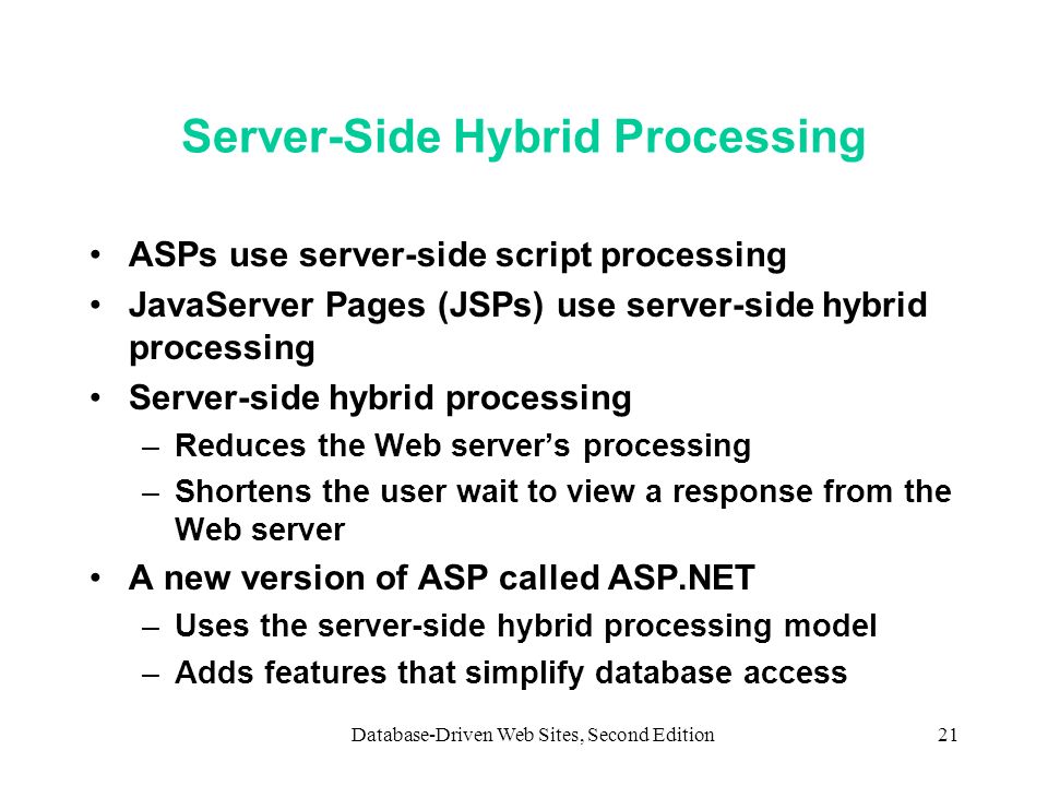Server-Side Hybrid Processing