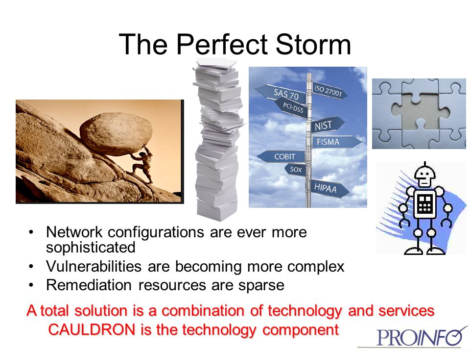 The Perfect Storm Network configurations are ever more sophisticated