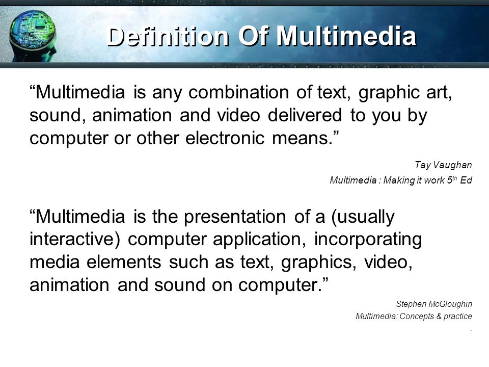 Introduction To Multimedia - ppt download