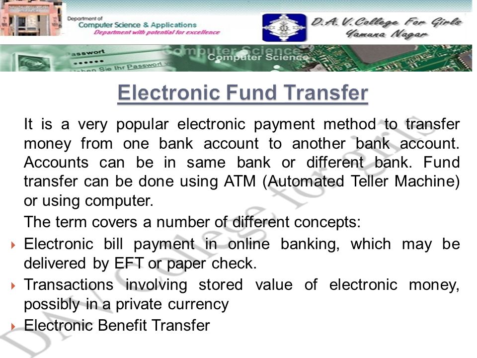 Electronic Fund Transfer