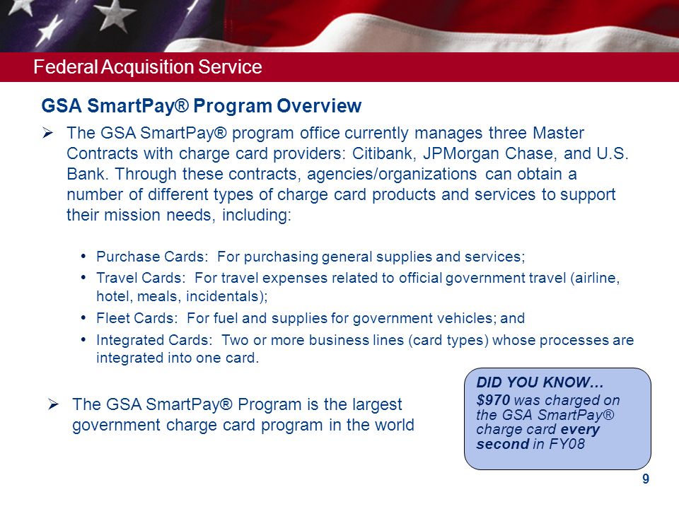 GSA SmartPay® Program Update ppt download