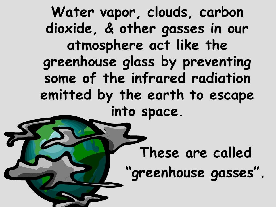 These are called greenhouse gasses .