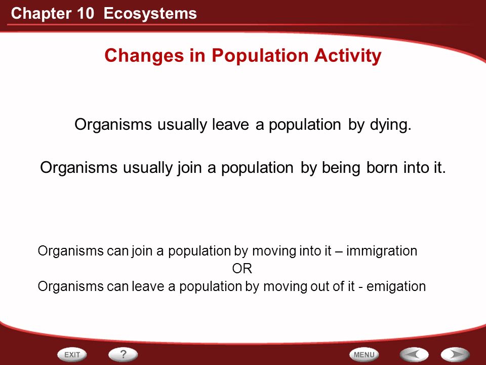 Changes in Population Activity