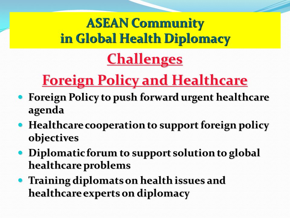 in Global Health Diplomacy Foreign Policy and Healthcare