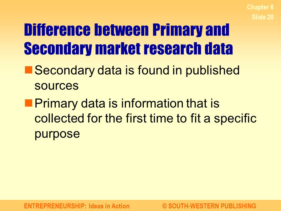 Difference between Primary and Secondary market research data