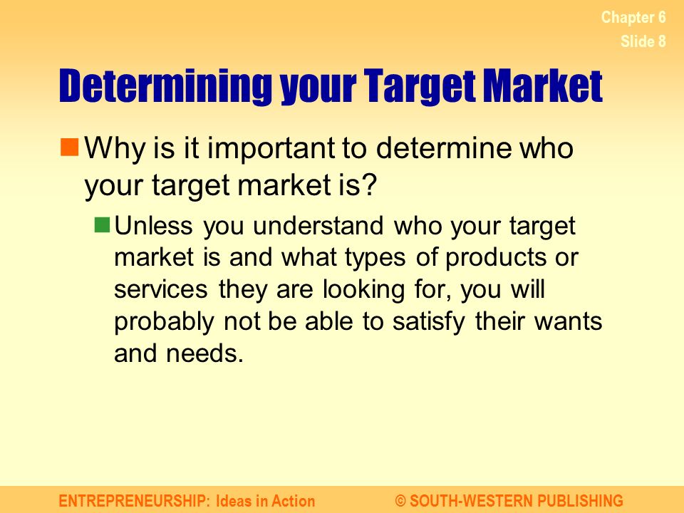 Determining your Target Market