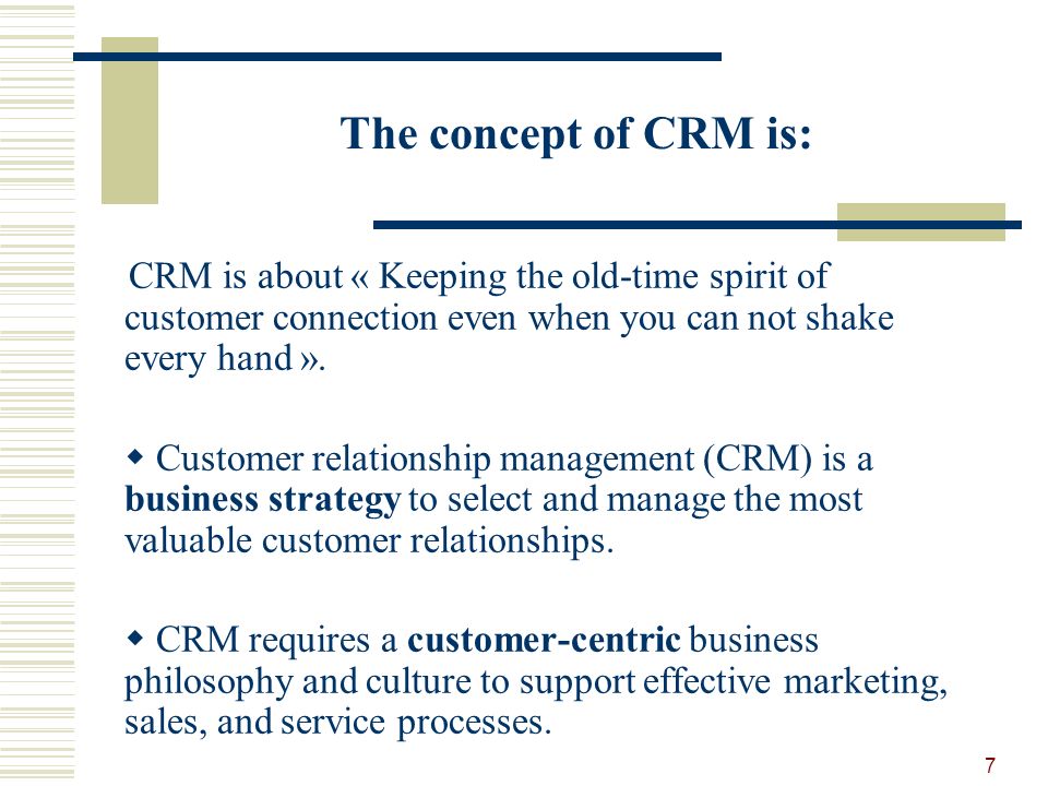 concept of crm in marketing