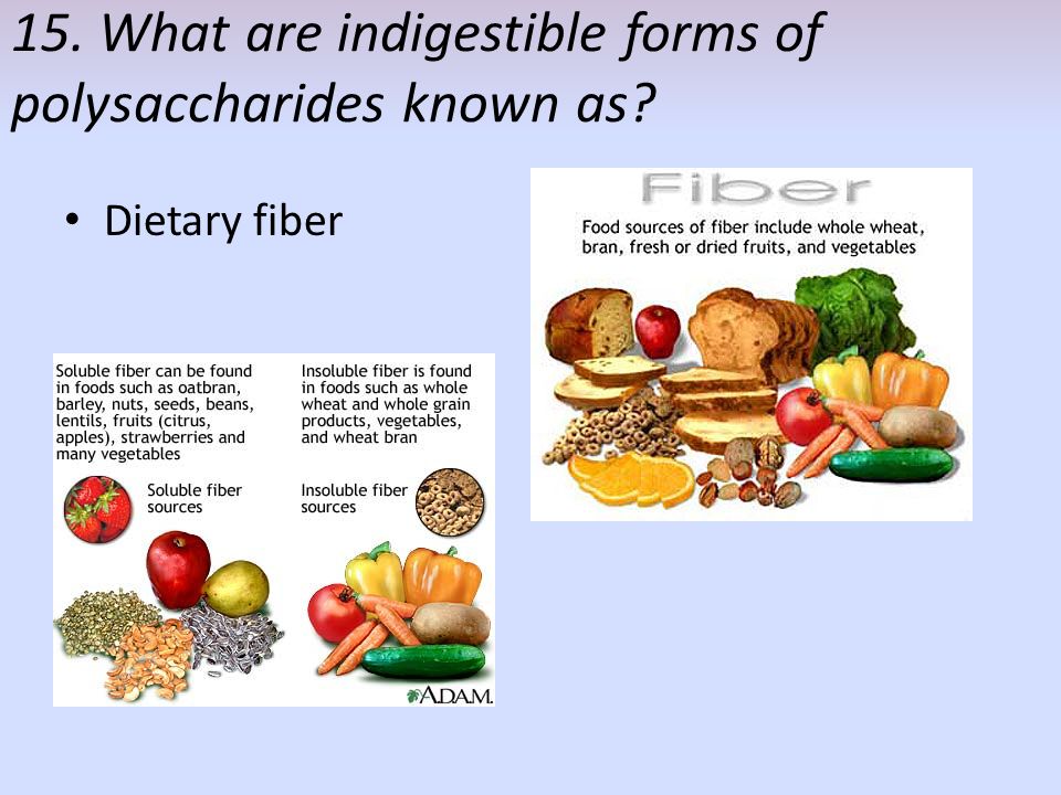 are polysaccharides preferred in diets