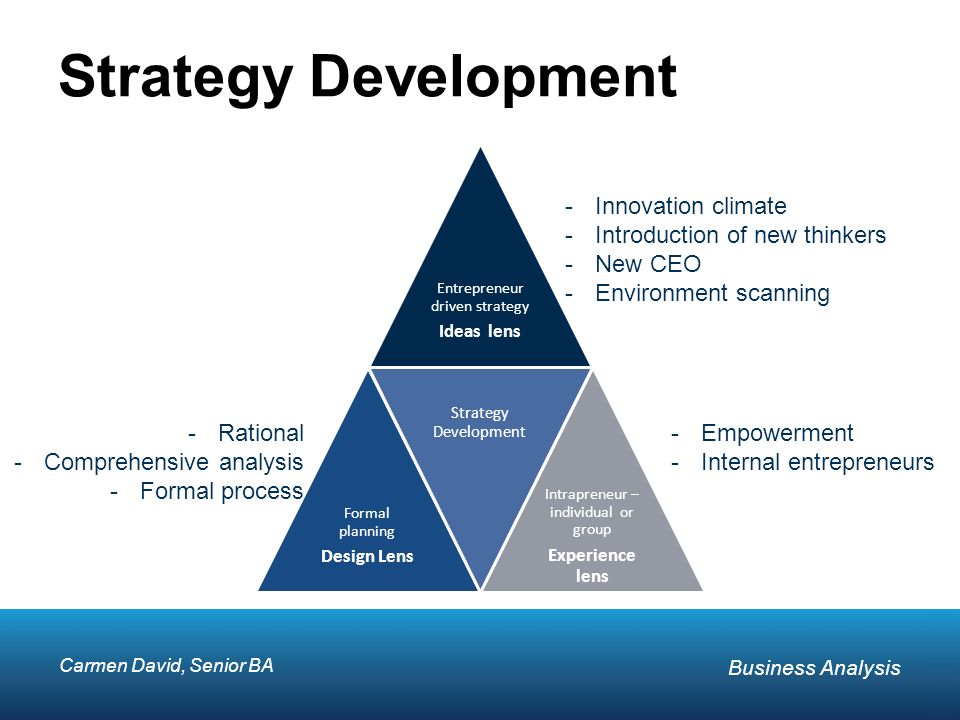 Strategy Development Innovation climate Introduction of new thinkers