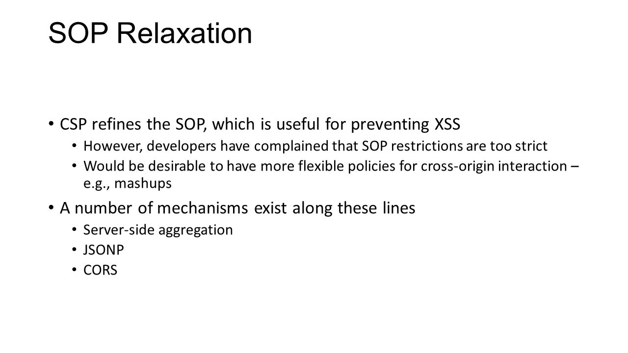 Lecture 9 The Web Sop Xss Csrf Html5 Csp Cors Etc Ppt Download