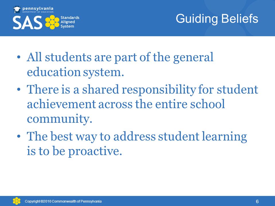 All students are part of the general education system.