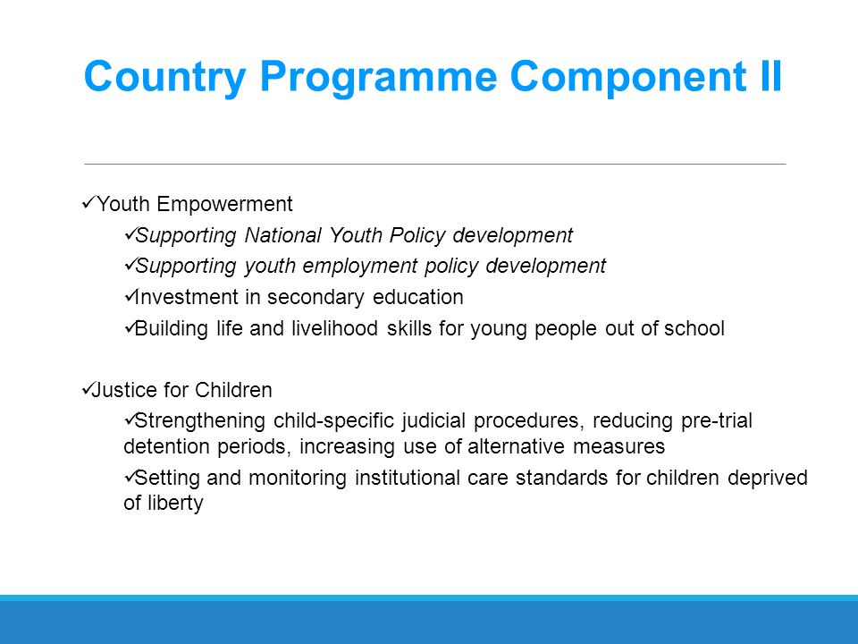 Country Programme Component II