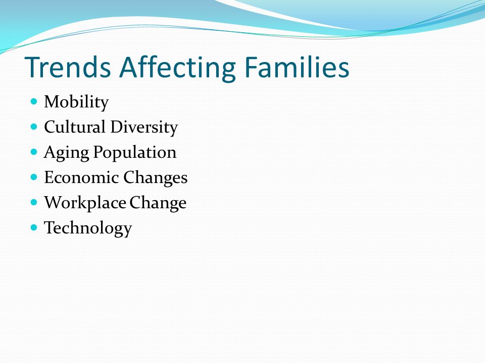 Trends Affecting Families