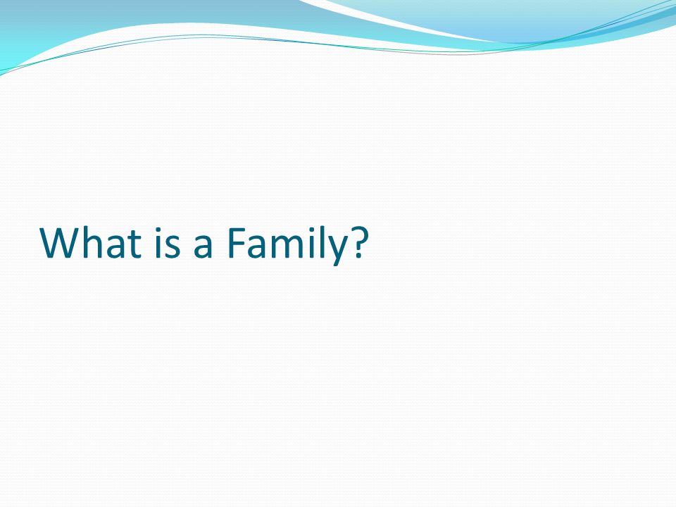 What is a Family