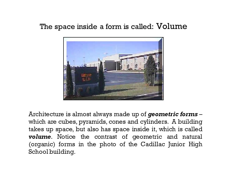 The space inside a form is called: Volume