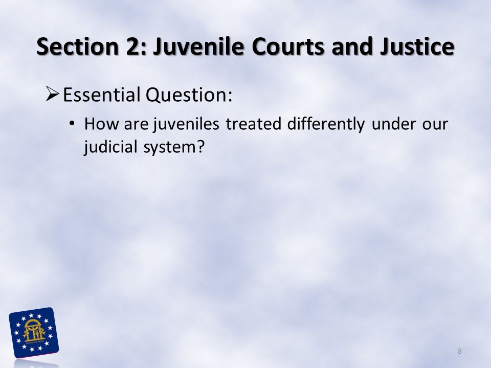 Section 2: Juvenile Courts and Justice