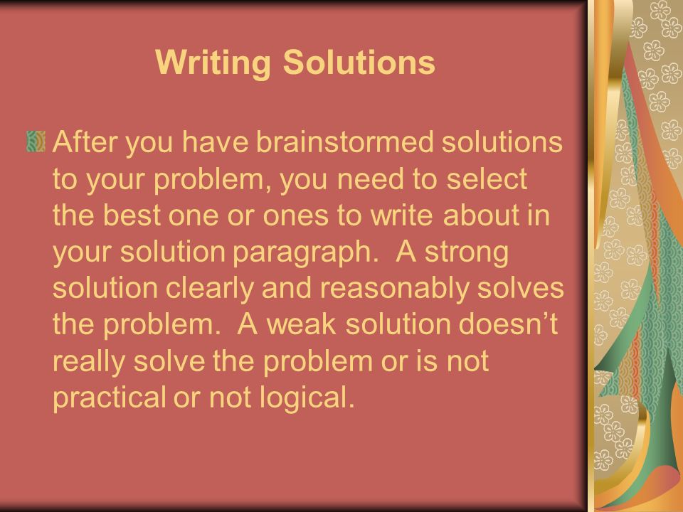 Writing Solutions